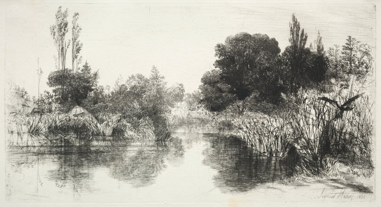Podíl Mill Pond od Francis Seymour Haden