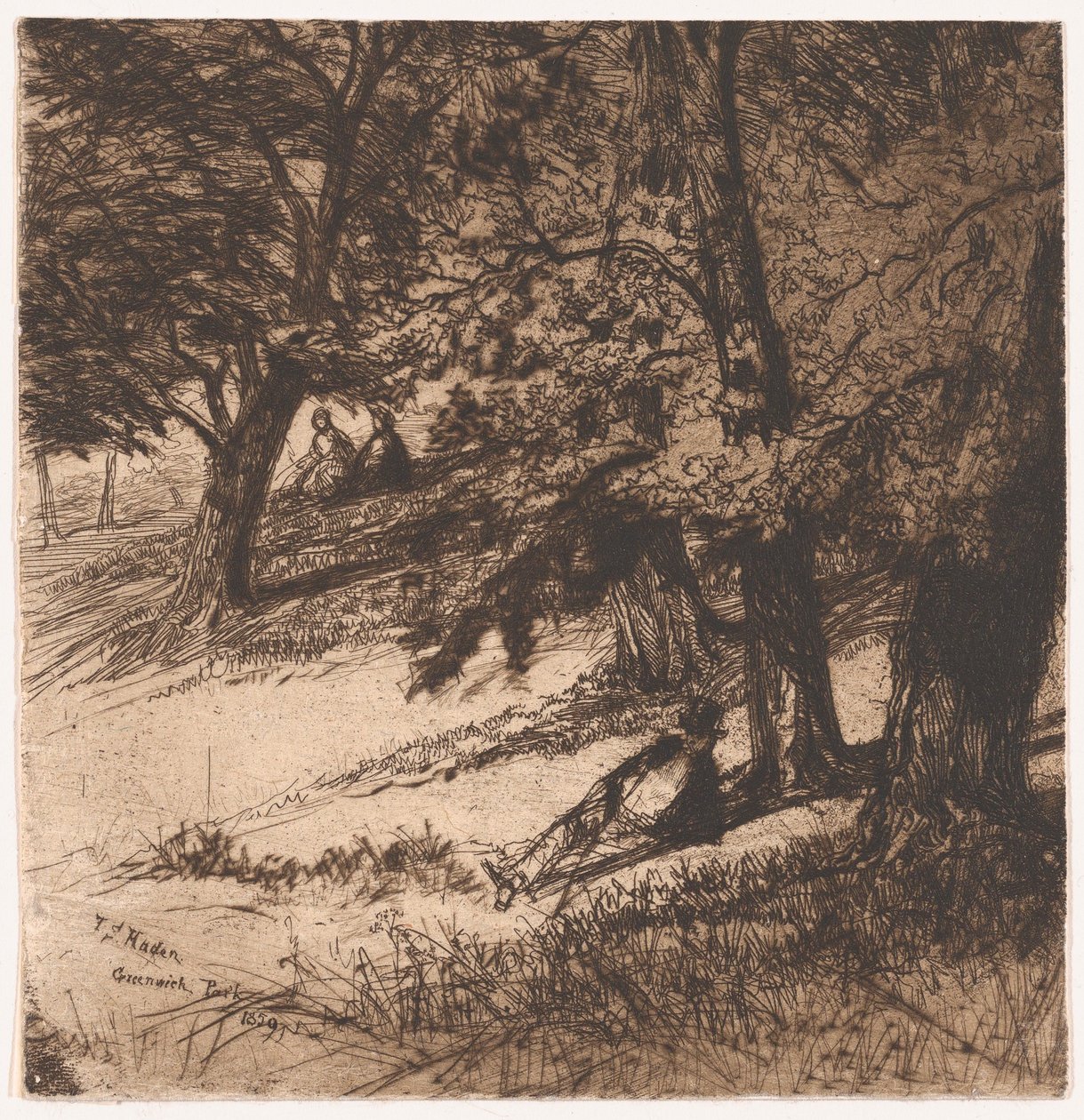 Pod krytem..., 1859., 1859. od Francis Seymour Haden