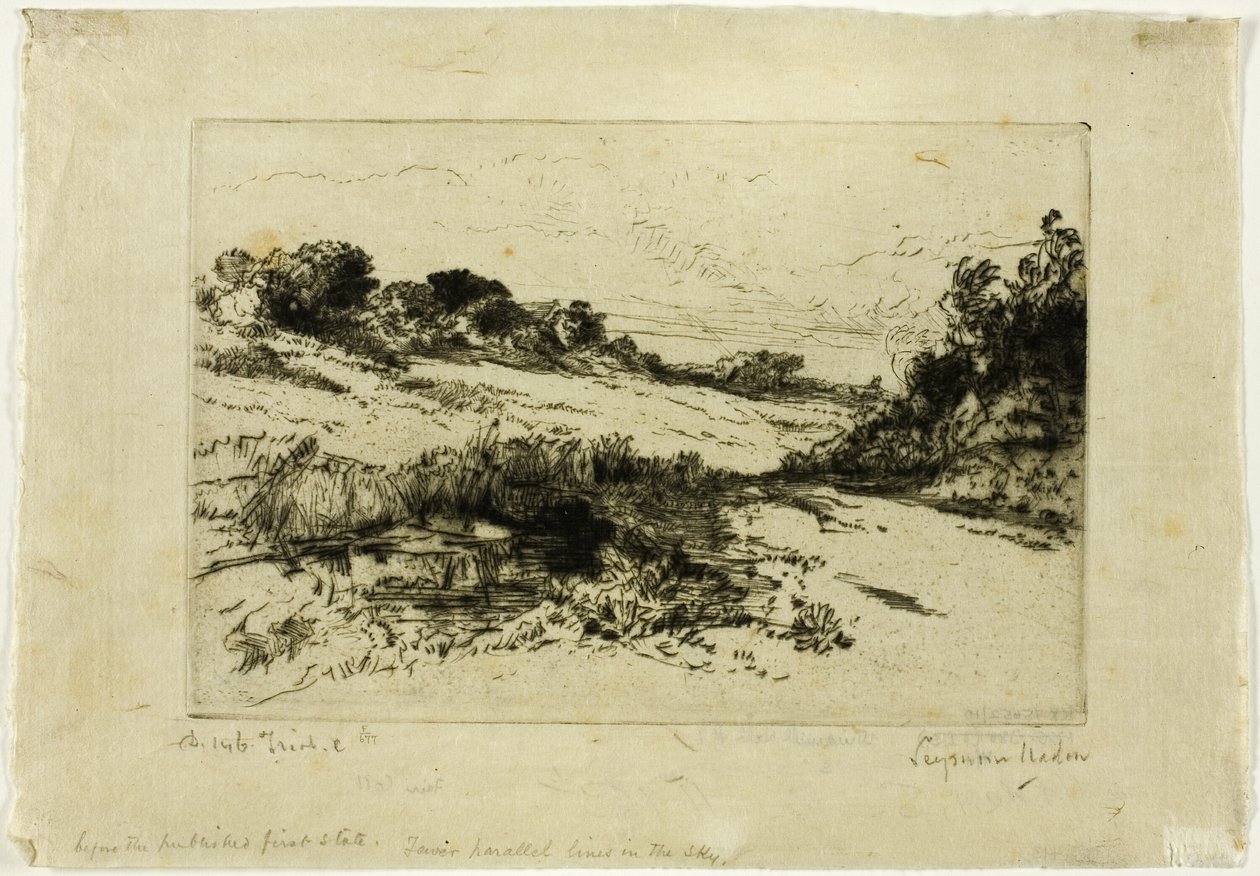 Windmill Hill, č. I od Francis Seymour Haden