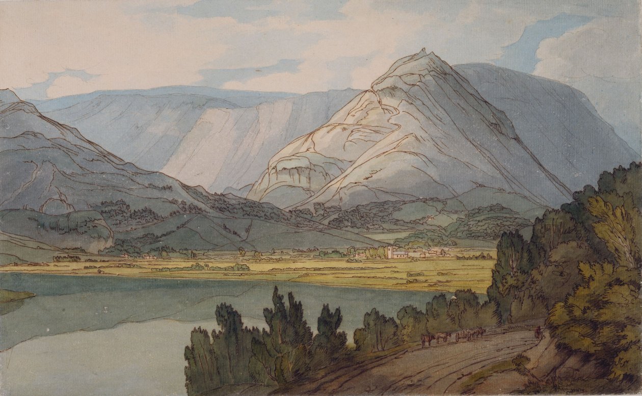 Grasmere z Rydal Road, 1786 od Francis Towne