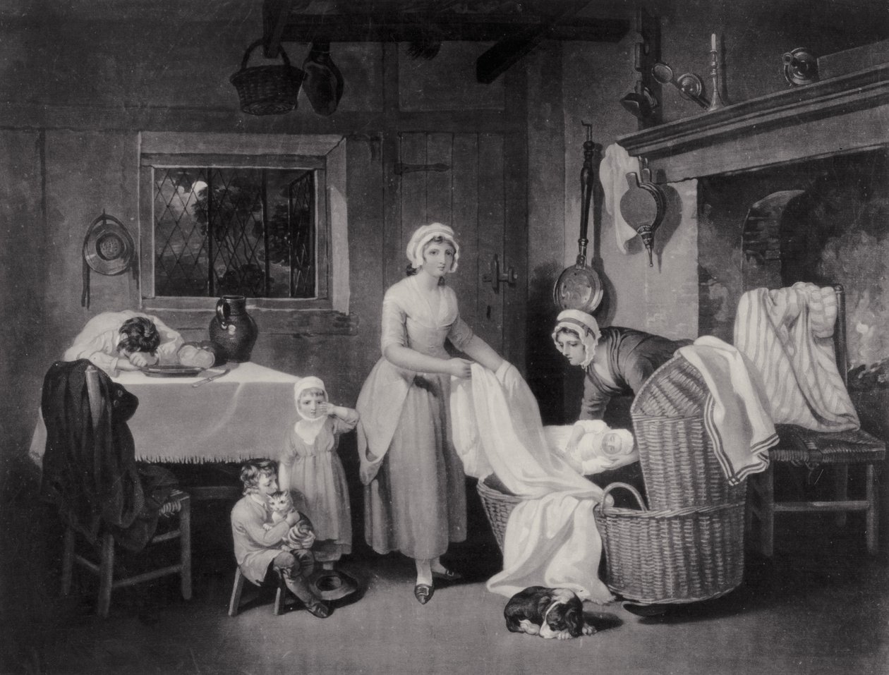 Rustic Hours: Night, vyryl H. Gillbank od Francis Wheatley