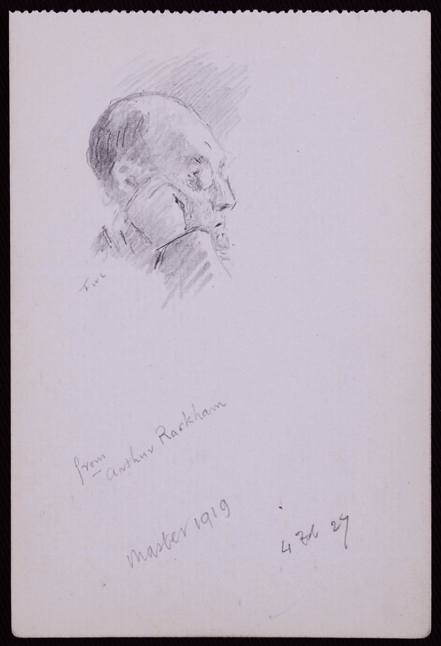 Portrét Arthura Rackhama od Francis Wilfred Lawson