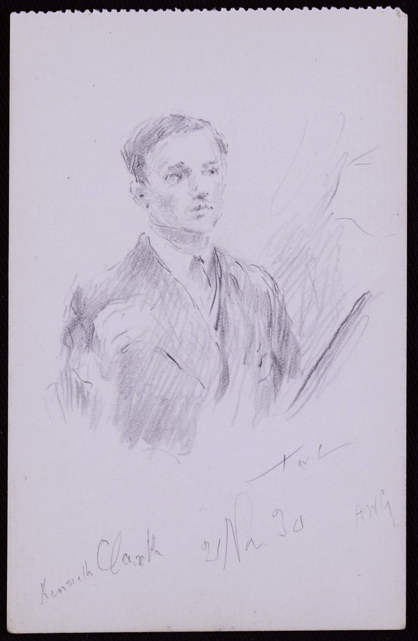 Portrét Kennetha Clarka od Francis Wilfred Lawson