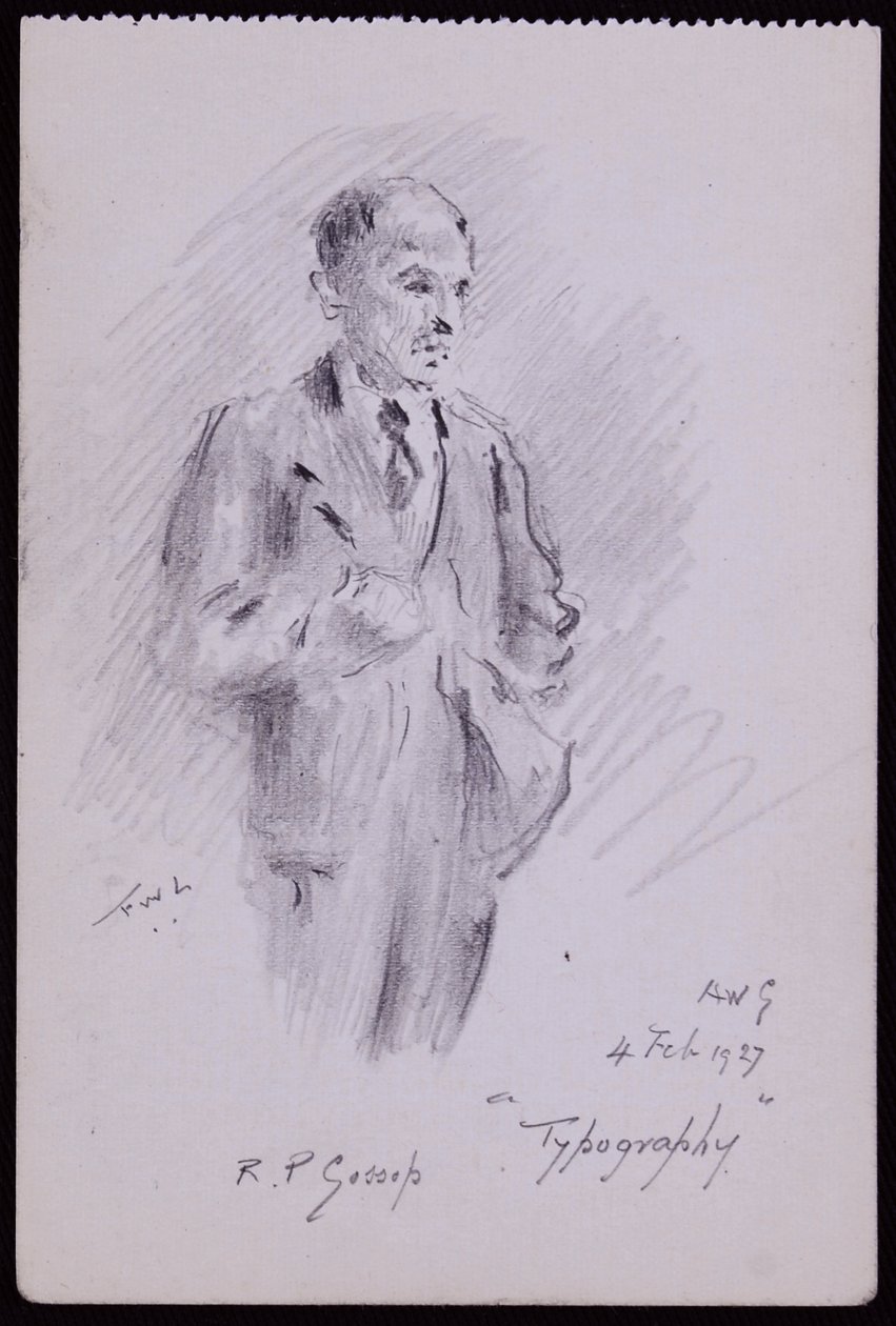 Portrét R Percy Gossop od Francis Wilfred Lawson