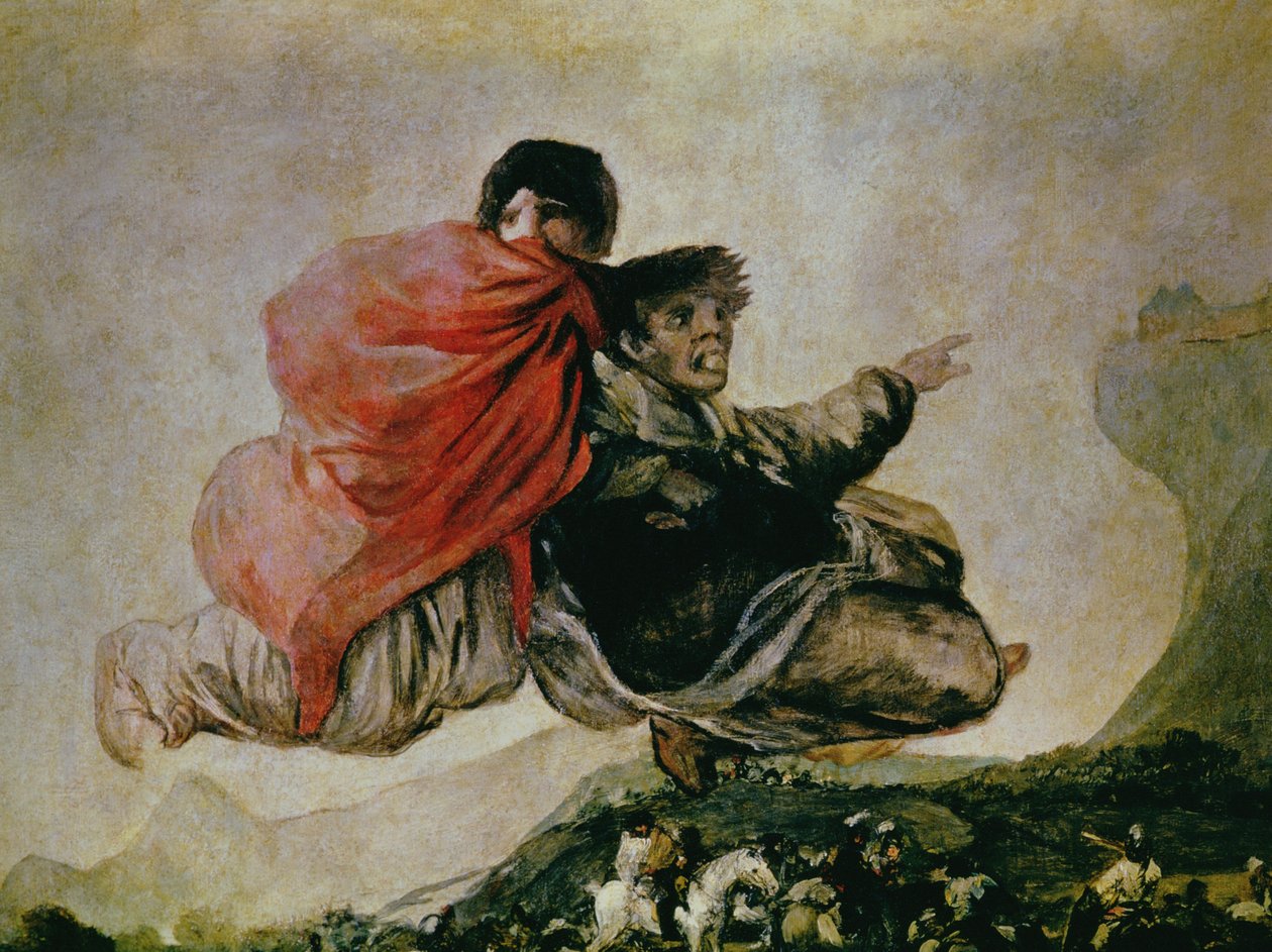 Fantastická vize (Asmodeus) 1821-23 (olej na gessu přenesený na plátno) (detail 73591) od Francisco de Goya