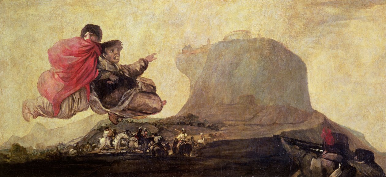 Fantastická vize (Asmodeus) 1821-23 (olej na gessu přenesený na plátno) od Francisco de Goya