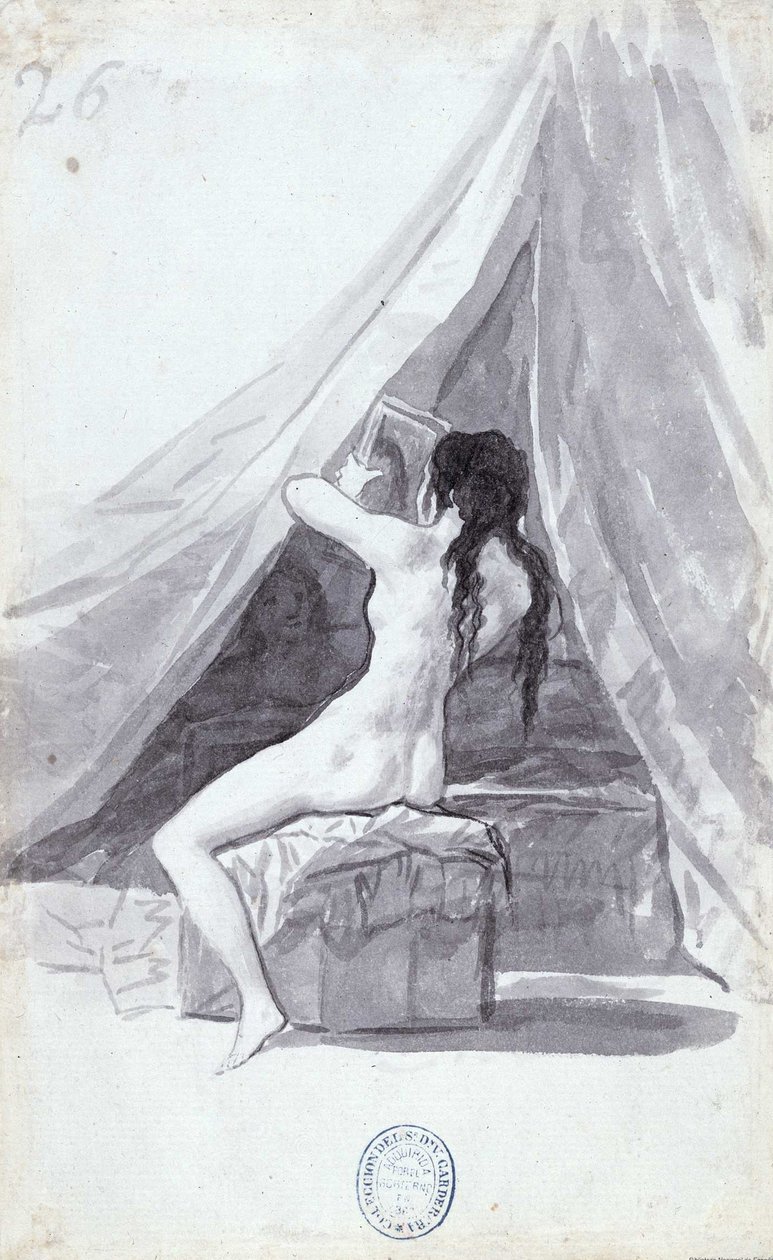 Nahá žena se zrcadlem od Francisco de Goya