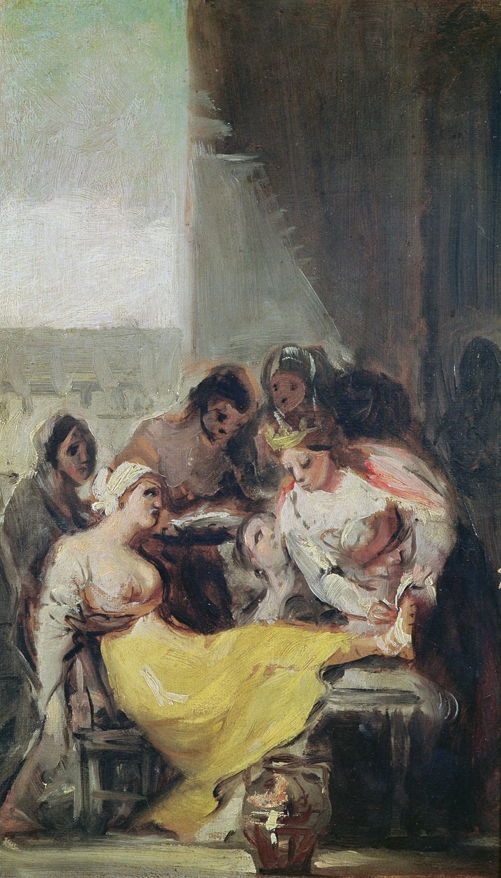 Svatá Isabella pečující o malomocné od Francisco de Goya