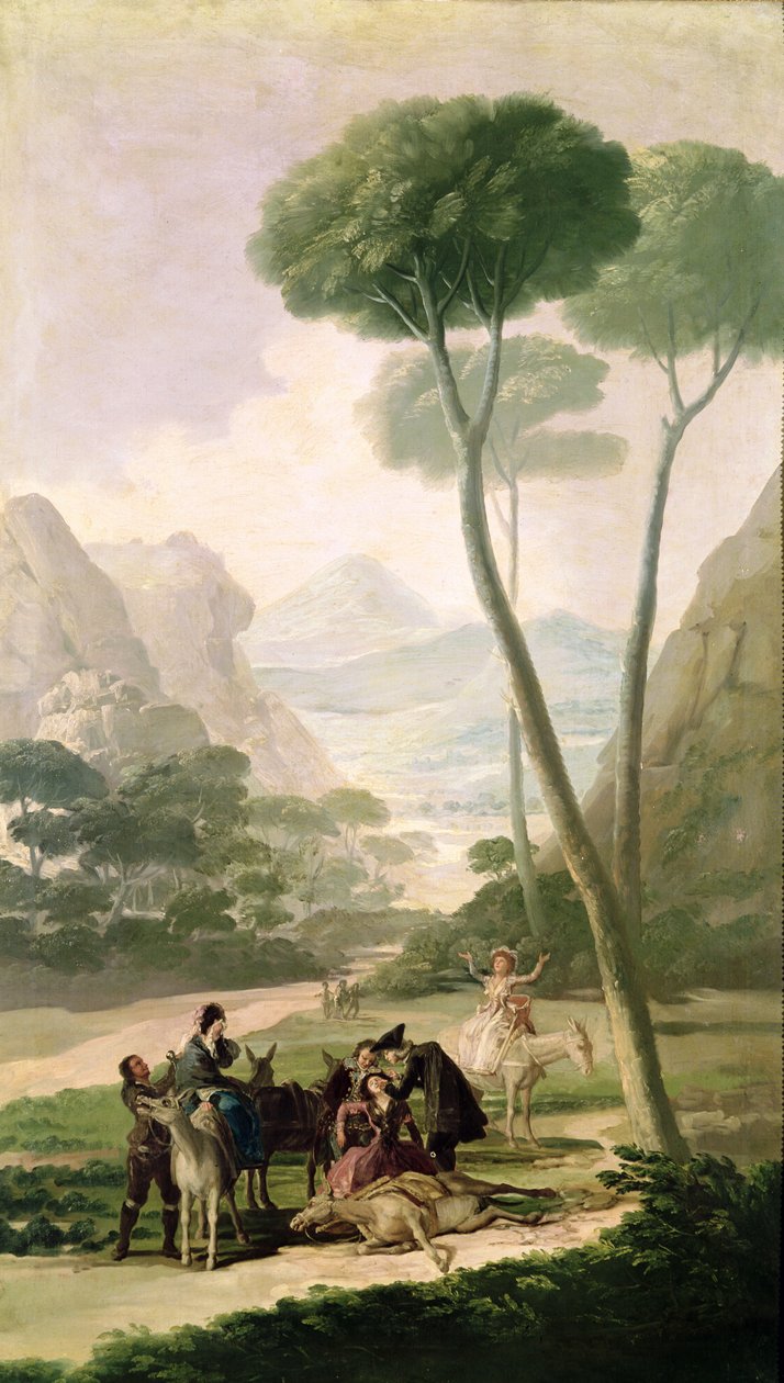 Pád nebo nehoda, 1787 od Francisco de Goya