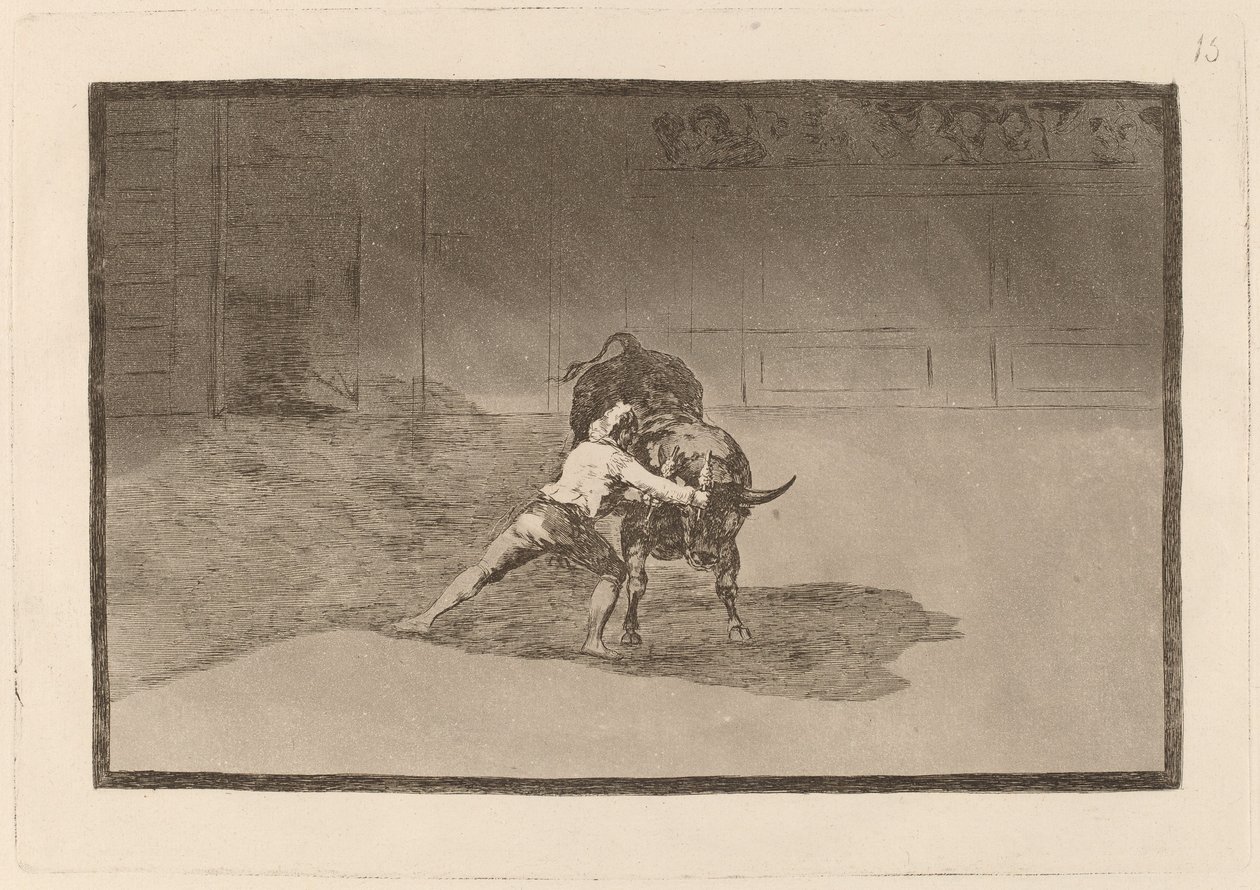 Slavné Martincho dávající vlajky na běh od Francisco de Goya