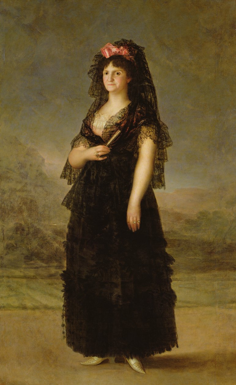 Královna Maria Luisa (1751-1819) s mantilou, 1799 od Francisco de Goya