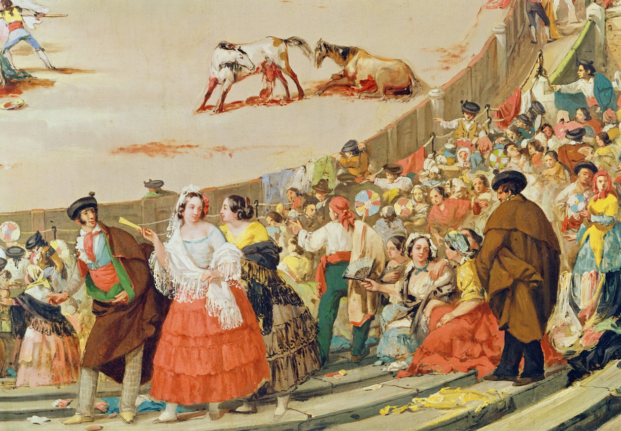 Býčí zápasy (detail popředí) od Francisco de Goya