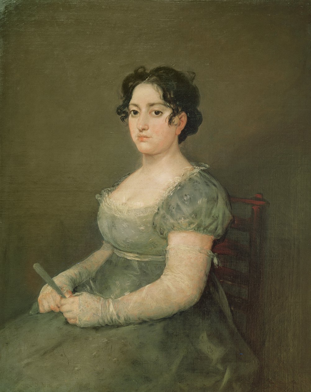 Žena s ventilátorem, kolem 1805-06 od Francisco de Goya