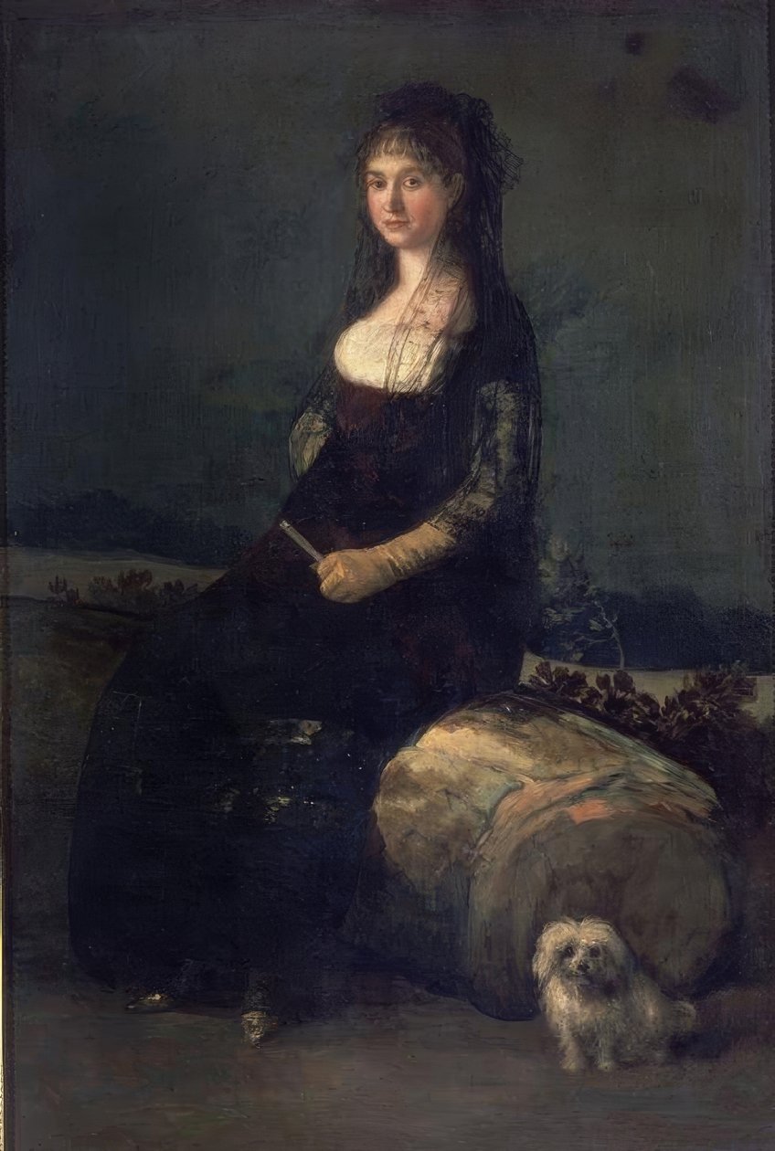 Španělská škola. Joaquina Visací zámek. Valencie, Muzeum výtvarného umění - Colegio Pious V. Künstler: FRANCISCO DE GOYA. Místo: MUZEUM VÝTVARNÉHO UMĚNÍ-COLEGIO PIO V, VALENCIA, ŠPANĚLSKO od Francisco de Goya