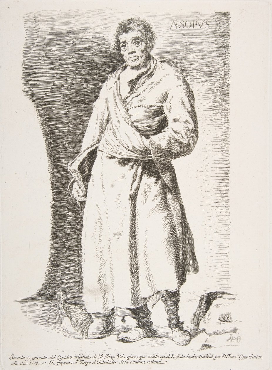 Ezop Aesopus, z Leptů po Velazquez, 1778. od Francisco de Goya