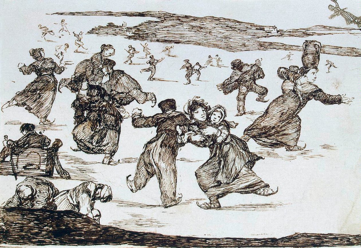Bruslaři, mezi 1812 a 1823. od Francisco de Goya