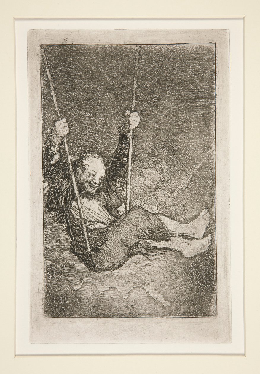 Starý muž na houpačce od Francisco de Goya