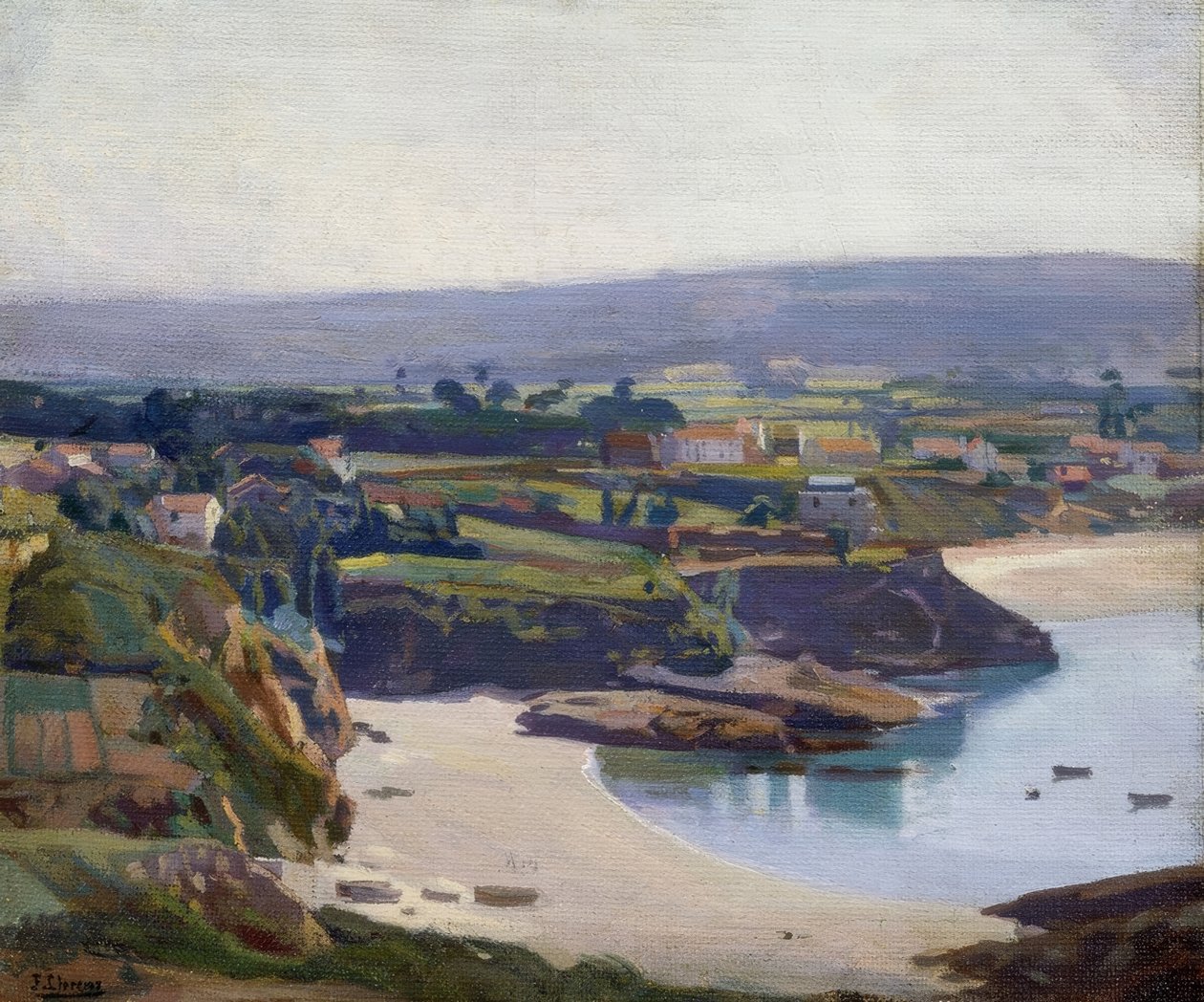 PLÁŽ ESPIÑEIRO – 1931–50X60 CM– od Francisco Llorens Diaz