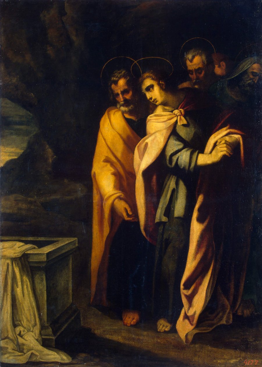 Apoštolové u hrobu Ježíše, 1590s. od Francisco Ribalta