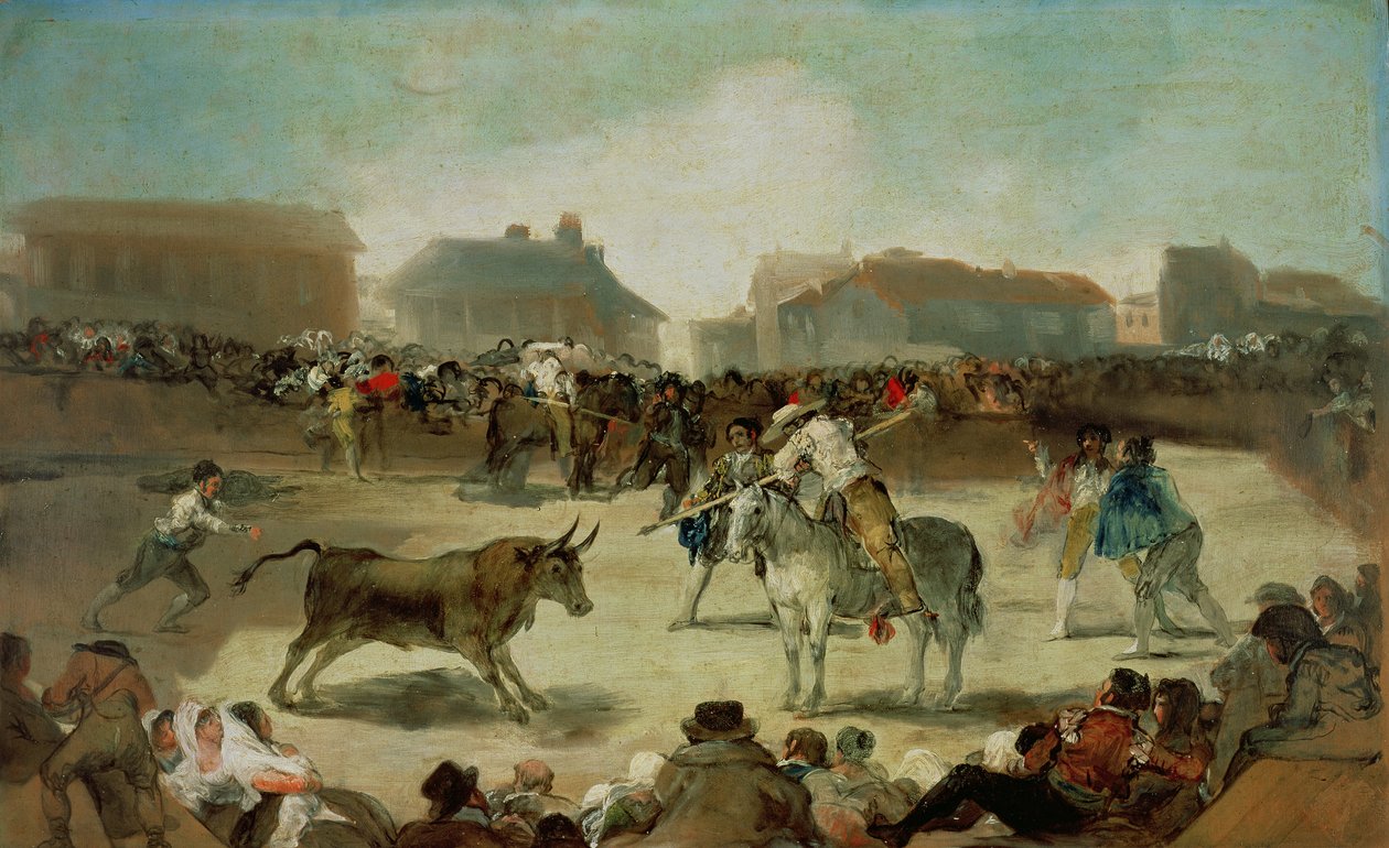Vesnická býčí zápas od Francisco de Goya