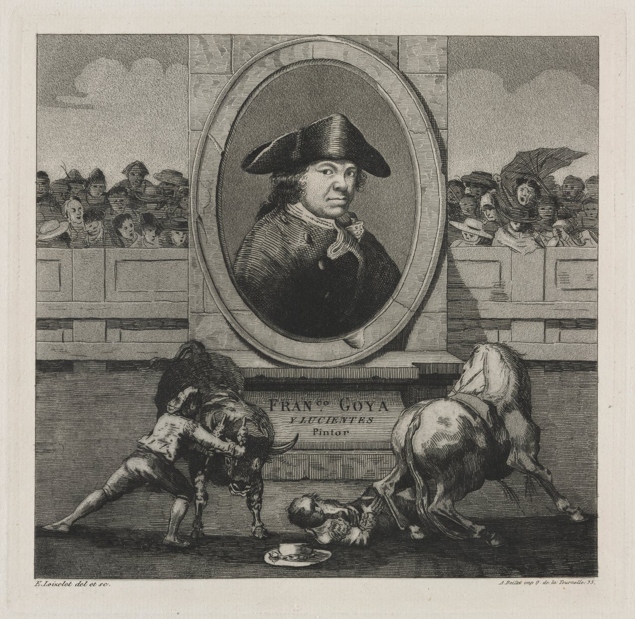 Býčí zápasy: Frontispiece, 1876. od Francisco de Goya