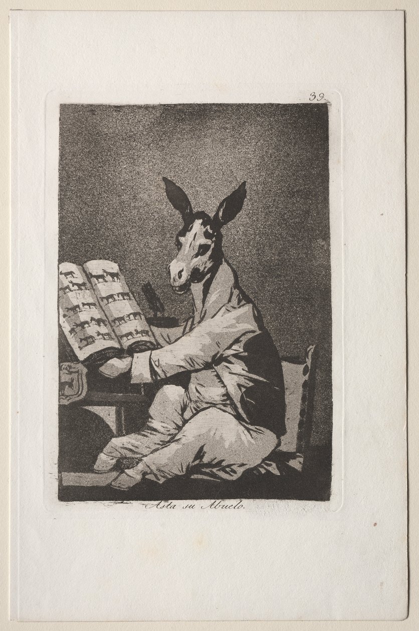 Caprichos: A jeho děd také. od Francisco de Goya