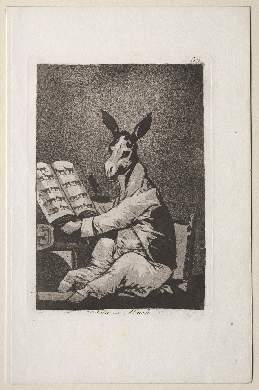 Caprichos: A jeho dědeček také.. od Francisco de Goya