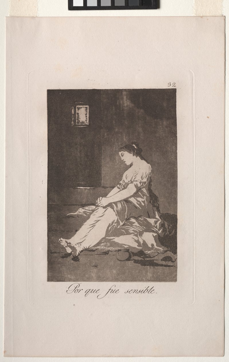 Caprichos: Protože byla náchylná. od Francisco de Goya