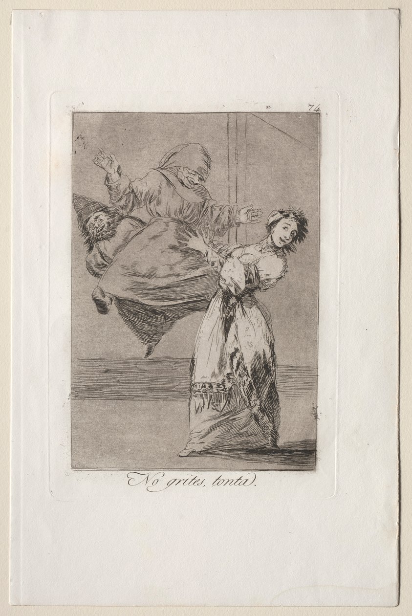 Caprichos: Dont Scream Stupid. od Francisco de Goya