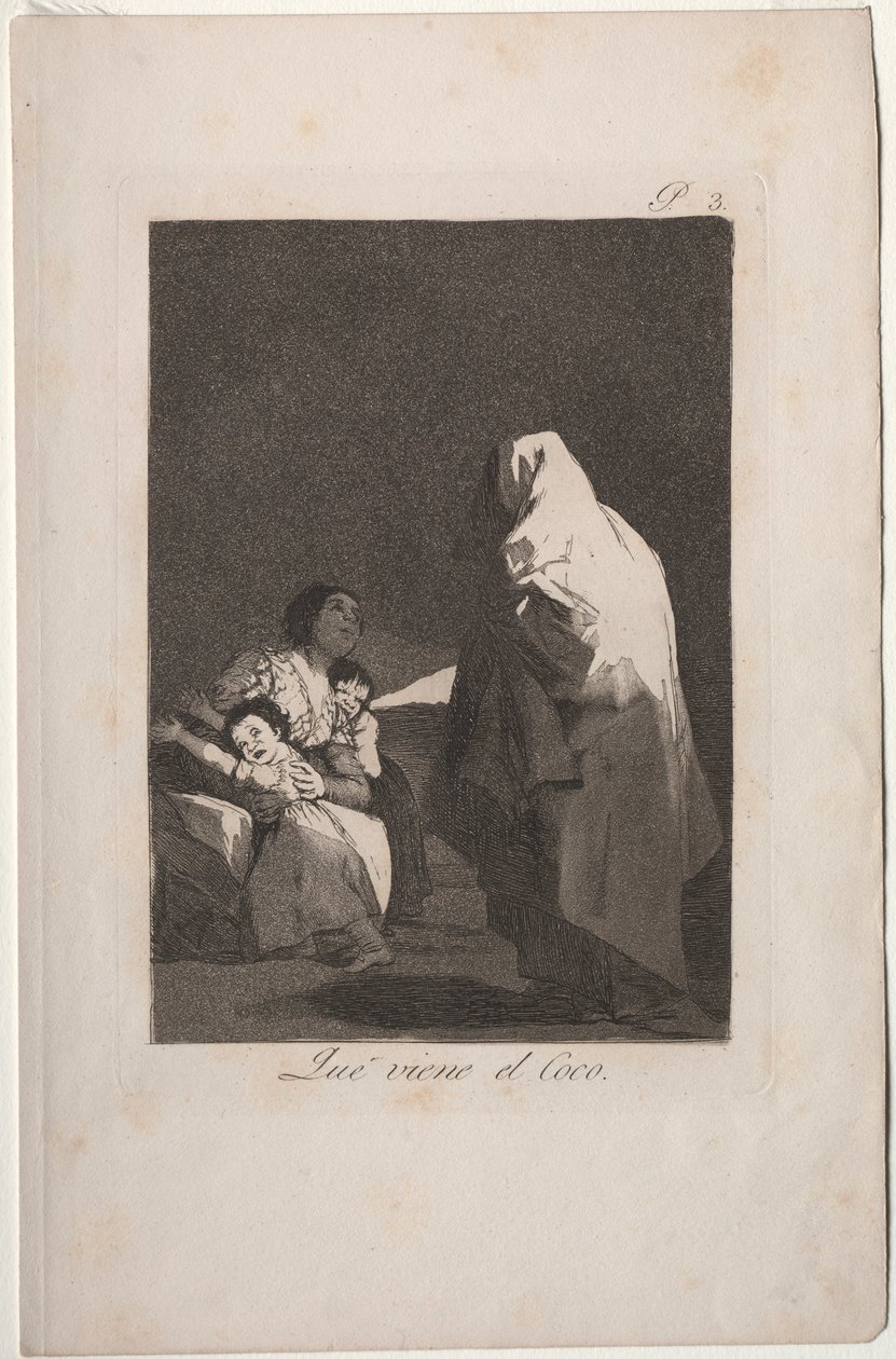 Caprichos: Tady přichází Bogieman od Francisco de Goya