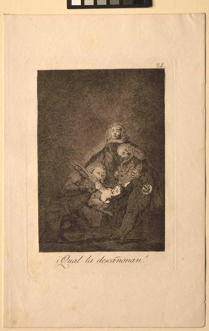 Caprichos: Jak ji oškubali!. od Francisco de Goya