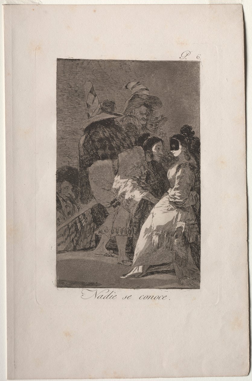 Caprichos: Nikdo se nezná. od Francisco de Goya