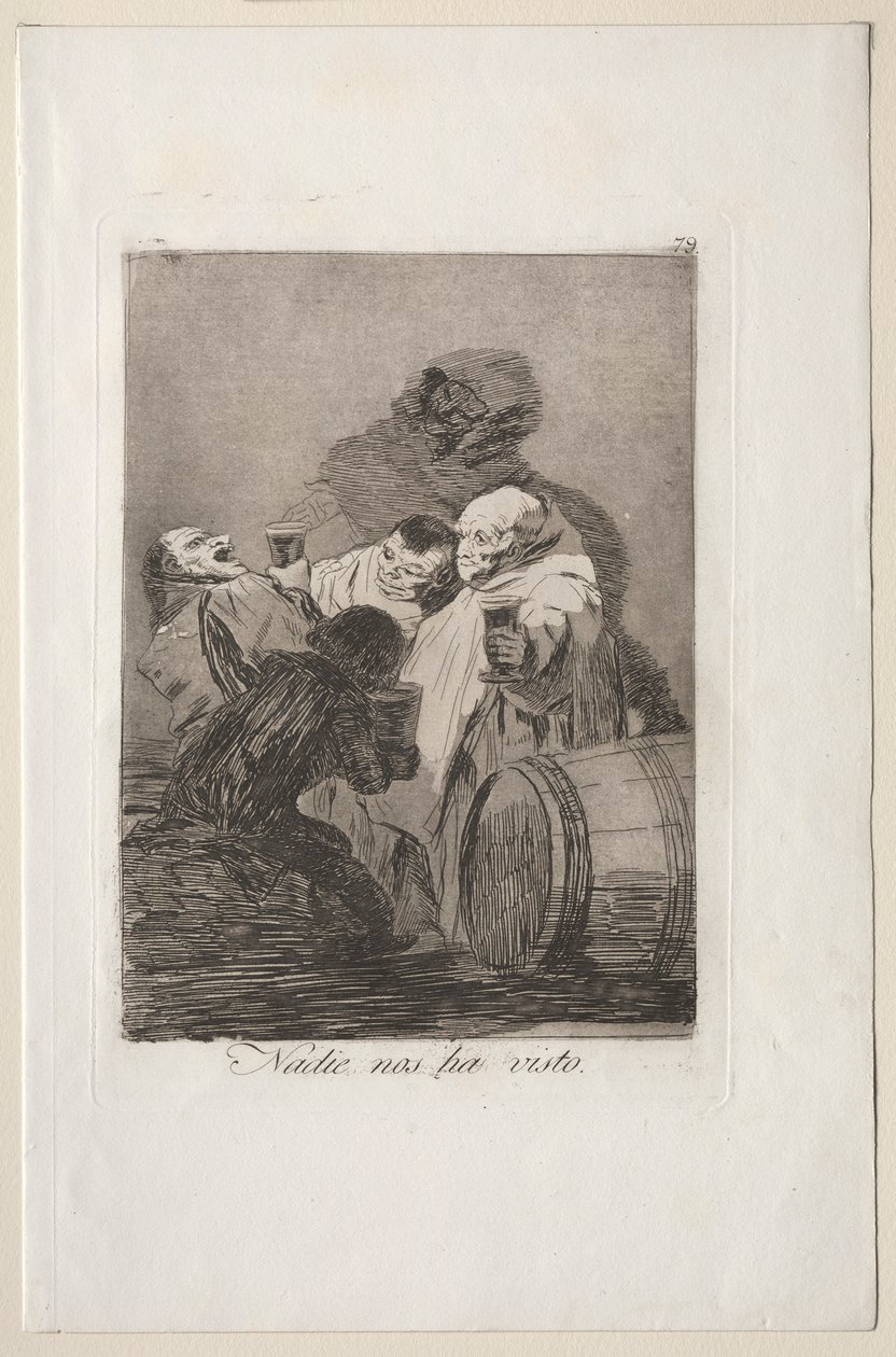 Caprichos: Nikdo nás neviděl. od Francisco de Goya
