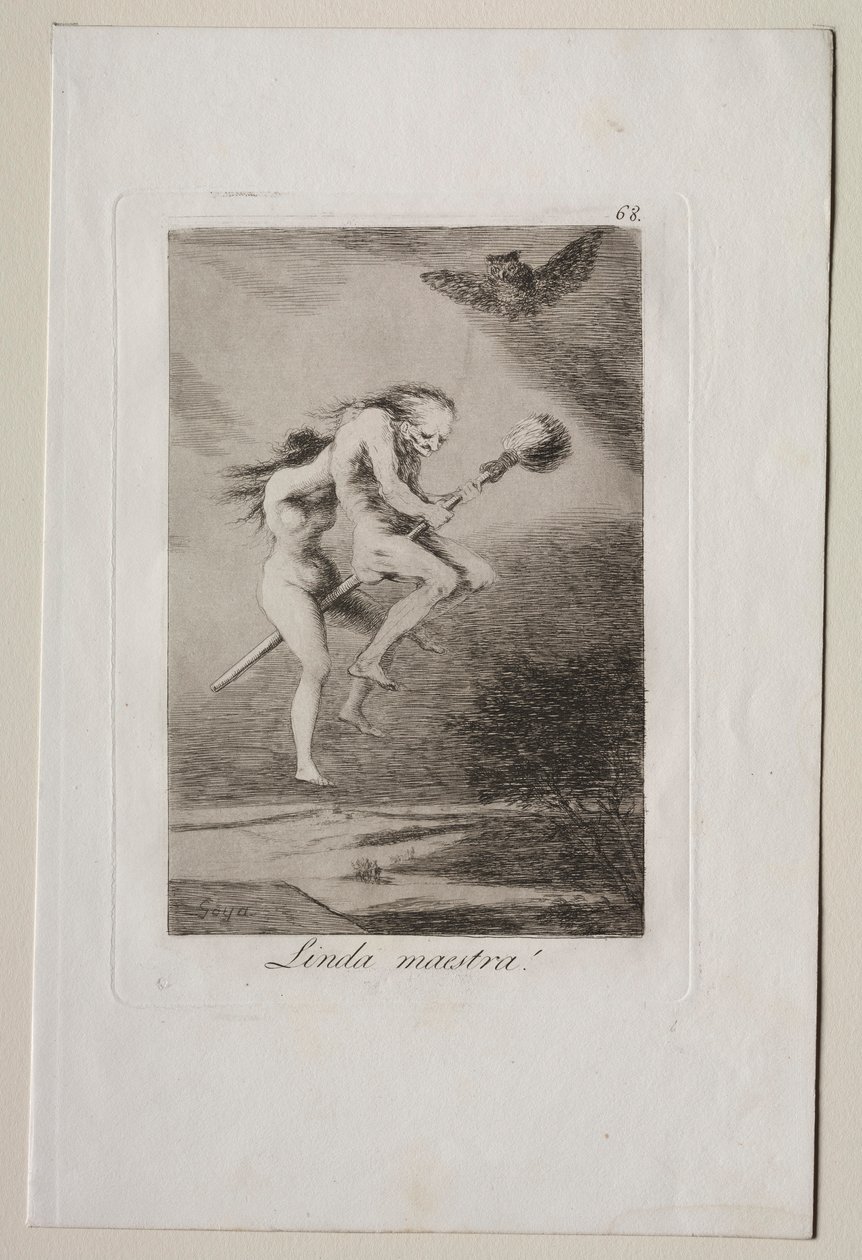 Caprichos: Hezká učitelka!. od Francisco de Goya