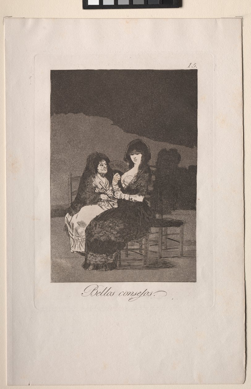 Caprichos: Hezká nauka. od Francisco de Goya