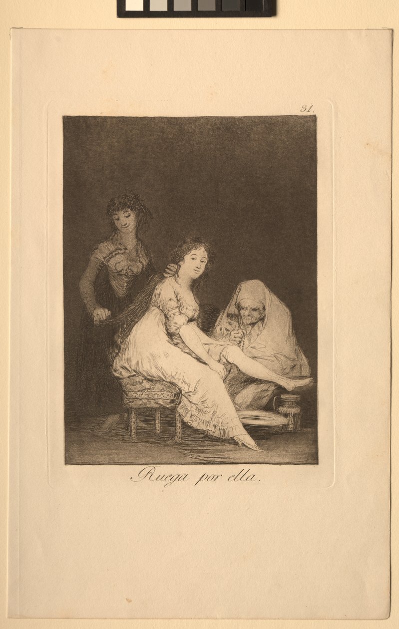 Caprichos: Modlí se za ni. od Francisco de Goya