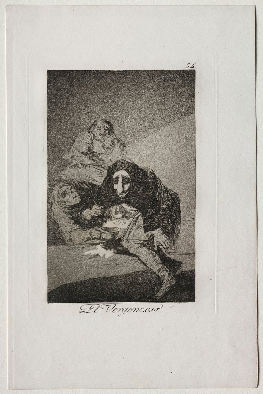 Caprichos: The Shamefaced One. od Francisco de Goya