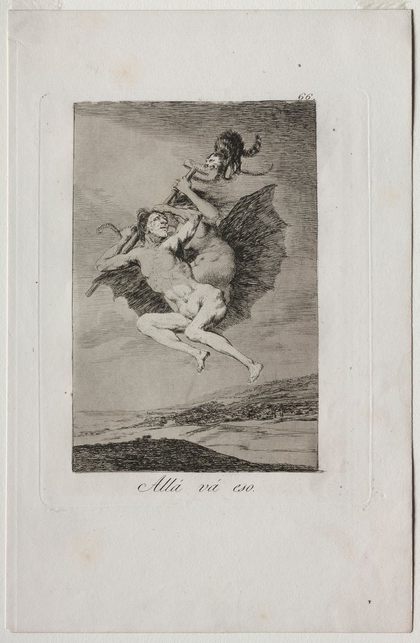 Caprichos: Už to jde.. od Francisco de Goya