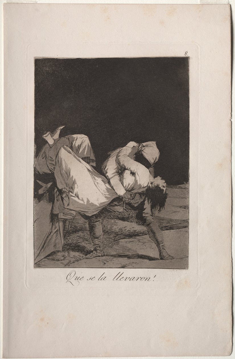 Caprichos: Odnesli ji! od Francisco de Goya
