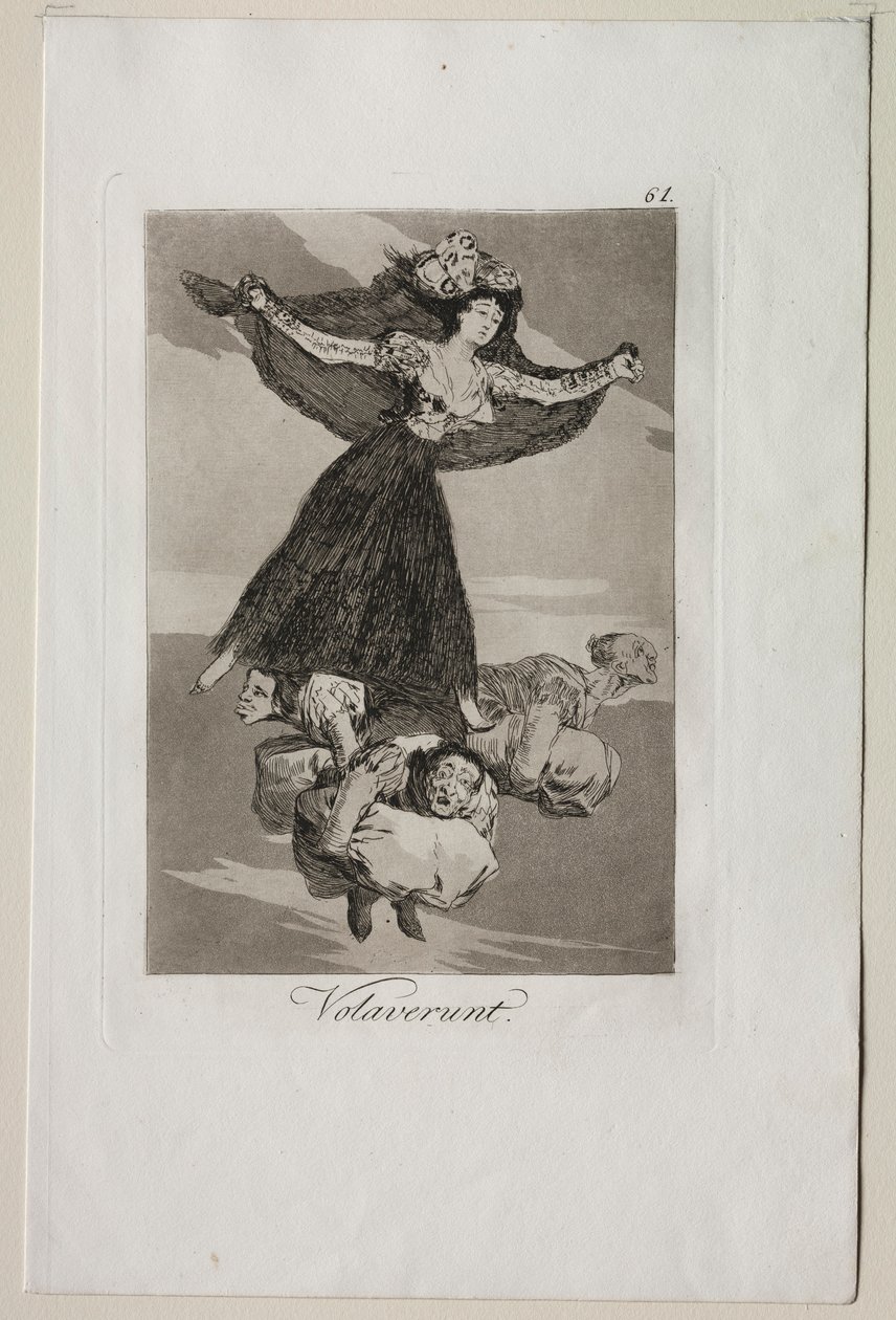 Caprichos: Uletěli. od Francisco de Goya