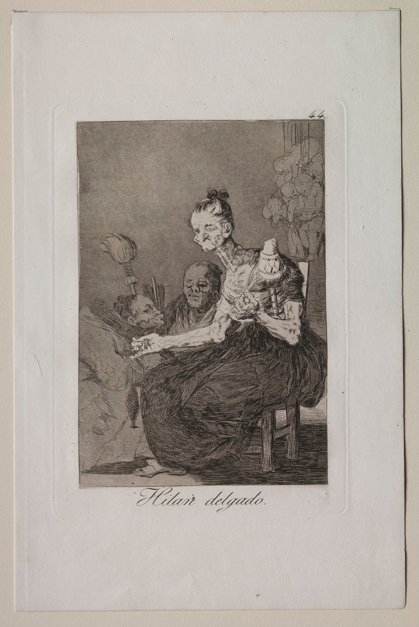 Caprichos: Jemně se točí. od Francisco de Goya