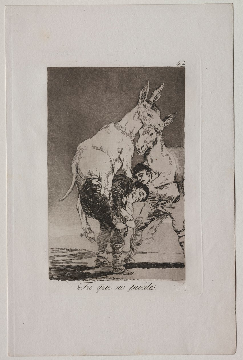 Caprichos: Ty, který nemůžeš. od Francisco de Goya