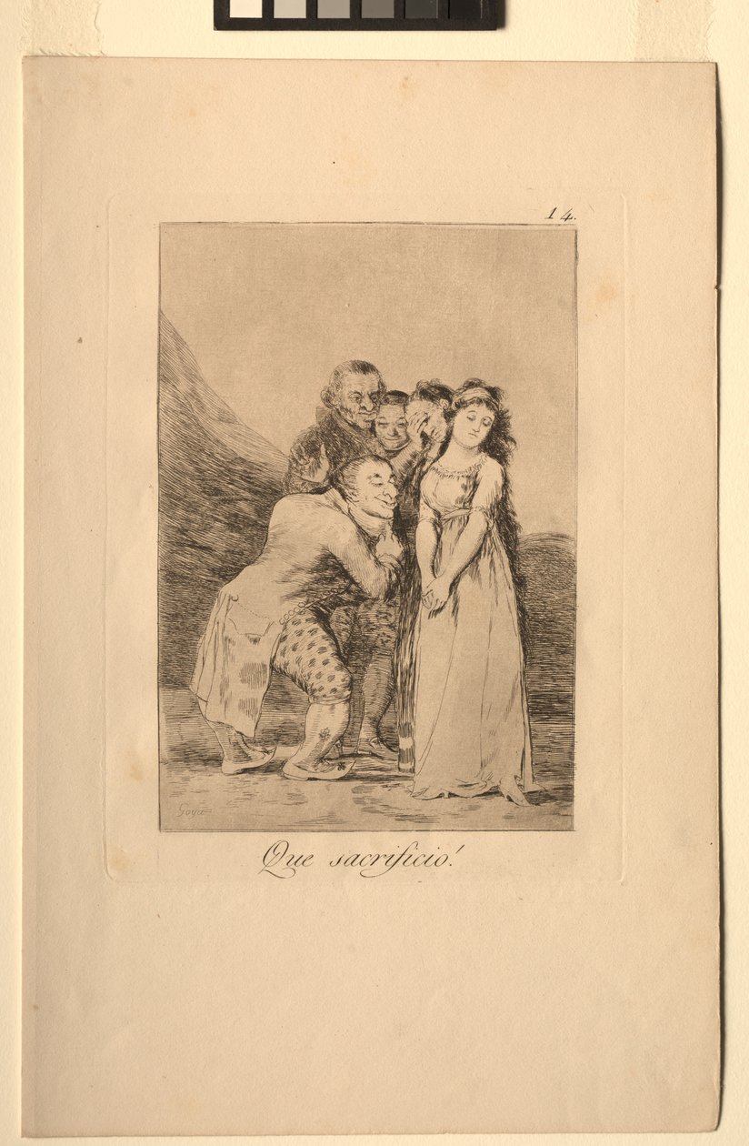 Caprichos: Jaká oběť!. od Francisco de Goya