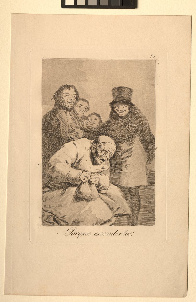 Caprichos: Proč je skrývat. od Francisco de Goya
