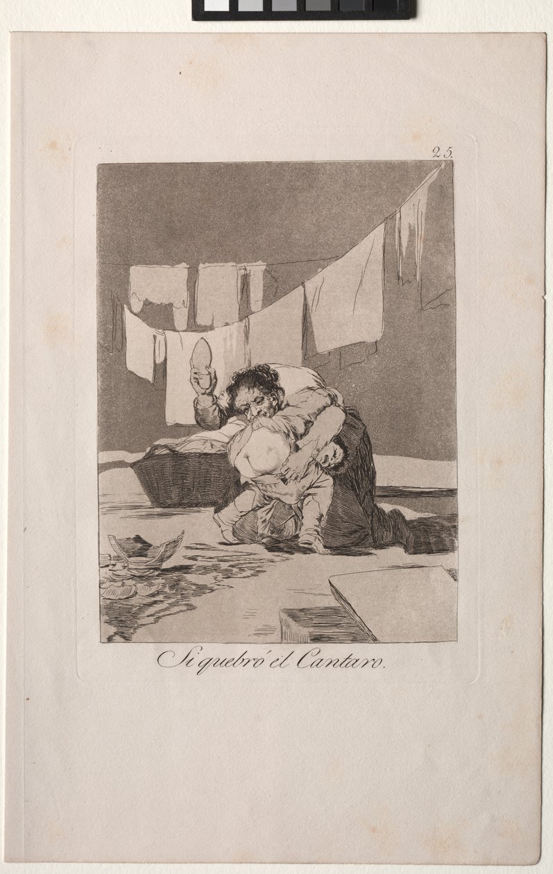 Caprichos: Ano, rozbil hrnec. od Francisco de Goya
