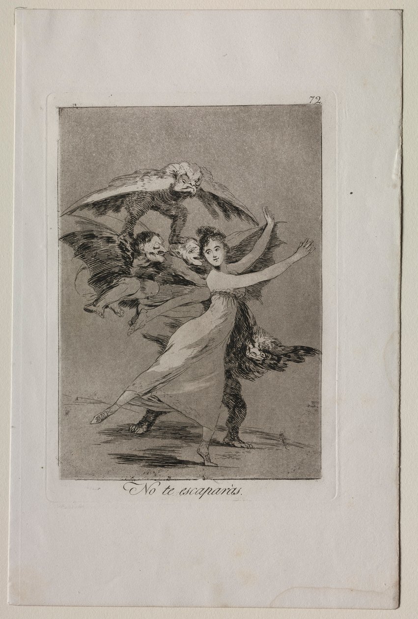 Caprichos: Neutečeš. od Francisco de Goya