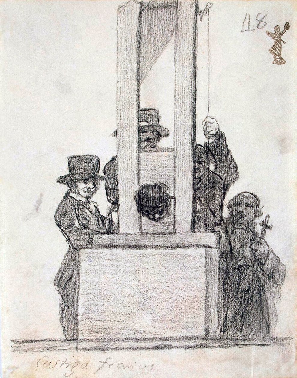 Francouzský trest, mezi 1824 a 1828. od Francisco de Goya