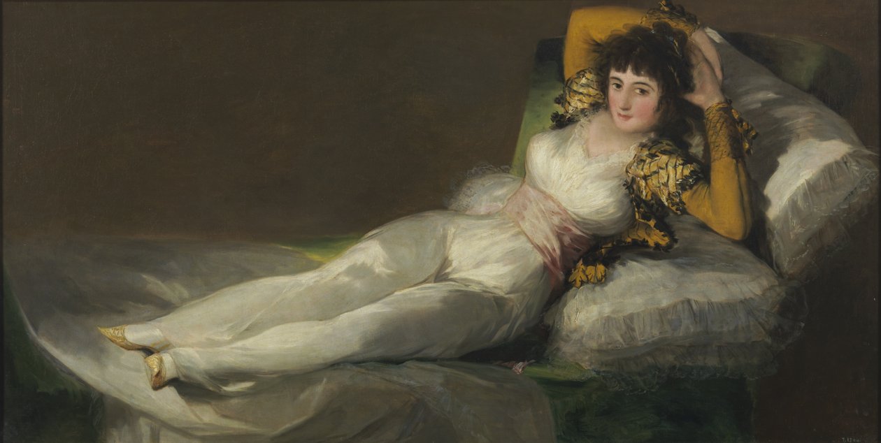 Oděná Maja, c. 1800 od Francisco de Goya