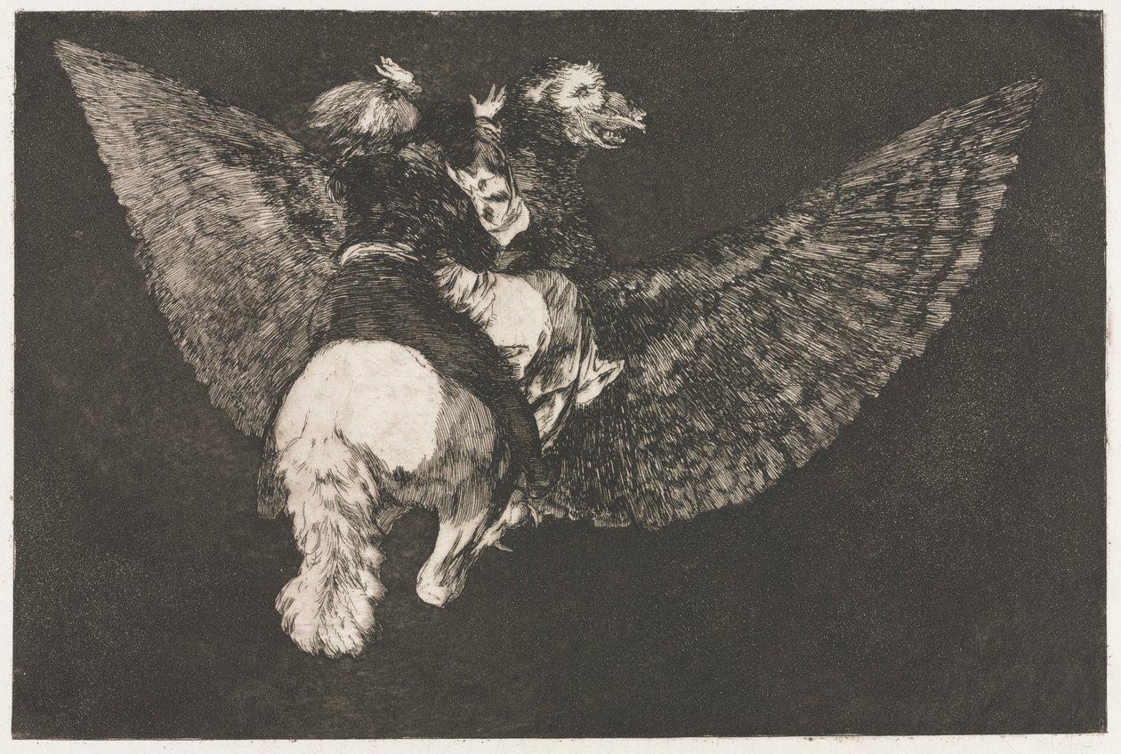 The Proverbs: Flying Folly, 1864. od Francisco de Goya