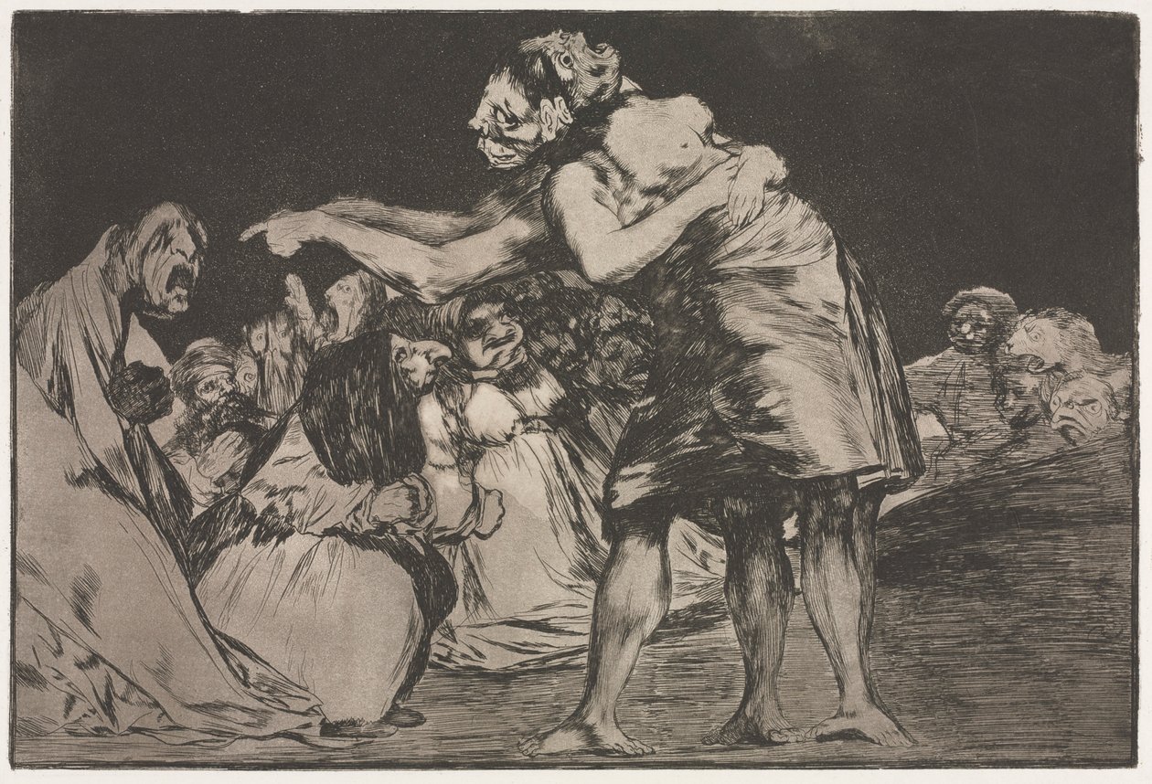 Přísloví: Manželská pošetilost, 1864. od Francisco de Goya